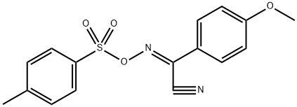 (Z,E)-2-(4-甲氧基苯基)([((4-甲基苯基)磺酰基)氧基]亚氨基)乙腈 结构式