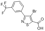 4-Bromo-3-(3-(trifluoromethyl)phenyl)-5-isothiazolecarboxylic acid Struktur