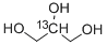 グリセロール-2-13C(〜0.4 M) 化学構造式