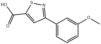 3-(3-甲氧基苯基)异噻唑-5-羧酸 结构式
