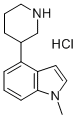 1-Methyl-4-(3-piperidinyl)-1H-indole monohydrochloride 结构式