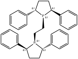 (+)-1,2-ビス((2S,5S)-2,5-ジフェニルホスホラノ)エタン 化学構造式