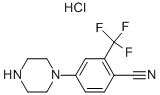 4-PIPERAZIN-1-YL-2-TRIFLUOROMETHYL-BENZONITRILE HYDROCHLORIDE Structure