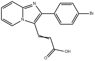 3-[2-(4-ブロモフェニル)イミダゾ[1,2-A]ピリジン-3-イル]アクリル酸 化学構造式
