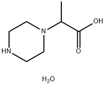 2-哌嗪-1-基丙酸二盐酸盐, 824414-03-1, 结构式