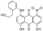 1,8-dihydroxy-4-[[2-(2-hydroxyethyl)phenyl]amino]-5-nitroanthraquinone Structure