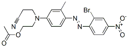 2-[4-[(2-bromo-4-nitrophenyl)azo]-N-(2-cyanoethyl)-3-methylanilino]ethyl acetate  Struktur
