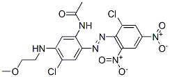 N-[4-chloro-2-[(2-chloro-4,6-dinitrophenyl)azo]-5-[(2-methoxyethyl)amino]phenyl]acetamide Structure