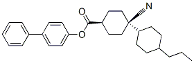 ４’シアノ４ビフエニリル＝トランス４（トランス４プロピルシクロヘキシル）１シクロヘキサンカルボキシラト 化学構造式