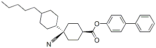 4-Cyano-4'-biphenylyl trans-4-(4-pentylcyclohexyl)-1-cyclohexanecarboxylate Structure
