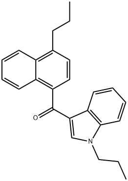 (1-Propyl-1H-indol-3-yl)(4-propyl-naphthalen-1-yl)Methanone Struktur