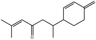 2-methyl-6-(4-methylidene-1-cyclohex-2-enyl)hept-2-en-4-one Struktur