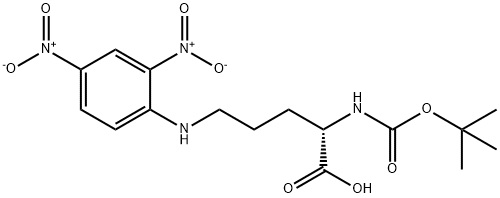 N-叔丁氧羰基-N'-(2,4-二硝基苯基)-L-鸟氨酸 结构式