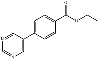 4-PYRIMIDIN-5-YL-BENZOIC ACID ETHYL ESTER Structure