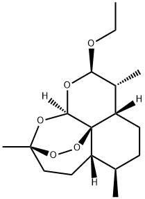 (3R,12aR)-3,6α,9β-Trimethyl-3β,12α-epoxy-3,4,5,5aα,6,7,8,8aα,9,10-decahydro-10α-ethoxypyrano[4,3-j]-1,2-benzodioxepin Structure