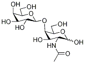 2-(Acetylamino)-2-deoxy-4-O--D-galactopyranosyl-D-galactopyranose Struktur