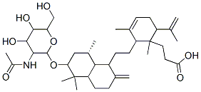 3-[2-[2-[6-[3-acetamido-4,5-dihydroxy-6-(hydroxymethyl)oxan-2-yl]oxy-5,5,8a-trimethyl-2-methylidene-decalin-1-yl]ethyl]-1,3-dimethyl-6-prop-1-en-2-yl-1-cyclohex-3-enyl]propanoic acid|