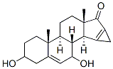 3H-Cycloprop[15,16]androsta-5,15-dien-17-one,15,16-dihydro-3,7-dihydroxy-, Structure