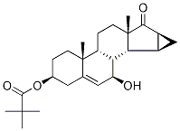 3H-Cycloprop[15,16]androsta-5,15-dien-17-one,3-(2,2-dimethyl-1- Structure