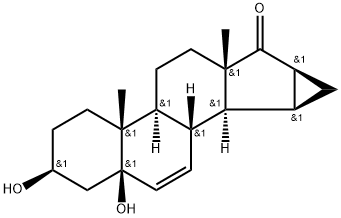 (3b,5b,15a,16a)-15,16-Dihydro-3,5-dihydroxy-3'H-cycloprop[15,16]androsta-6,15-dien-17-one Structure