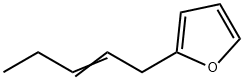 2-(2-ペンテニル)フラン 化学構造式