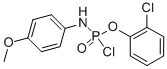 N-(4-メトキシフェニル)アミドクロリドりん酸2-クロロフェニル 化学構造式