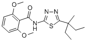 N-(5-(1-Ethyl-1-methylpropyl)-1,3,4-thiadiazol-2-yl)-2,6-dimethoxybenz amide 结构式