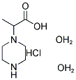 2-(1-ピペラジニル)プロパン酸 化学構造式