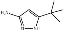 3-アミノ-5-tert-ブチルピラゾール 化学構造式