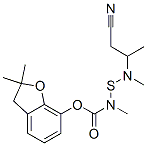 (2,2-dimethyl-3H-benzofuran-7-yl) N-(cyanomethyl-propan-2-yl-amino)sul fanyl-N-methyl-carbamate 化学構造式