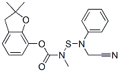 (2,2-dimethyl-3H-benzofuran-7-yl) N-(cyanomethyl-phenyl-amino)sulfanyl -N-methyl-carbamate 结构式