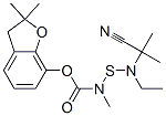 (2,2-dimethyl-3H-benzofuran-7-yl) N-(2-cyanoethyl-propan-2-yl-amino)su lfanyl-N-methyl-carbamate 结构式