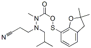 (2,2-dimethyl-3H-benzofuran-7-yl) N-(2-cyanoethyl-(2-methylpropyl)amin o)sulfanyl-N-methyl-carbamate 结构式