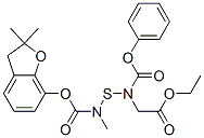 ethyl 2-[[(2,2-dimethyl-3H-benzofuran-7-yl)oxycarbonyl-methyl-amino]su lfanyl-phenoxycarbonyl-amino]acetate 结构式