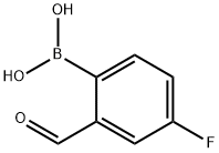 4-フルオロ-2-ホルミルフェニルボロン酸 化学構造式