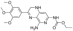 Carbamic acid, (5-amino-1,2-dihydro-3-(3,4,5-trimethoxyphenyl)pyrido(3 ,4-b)pyrazin-7-yl)-, ethyl ester Structure
