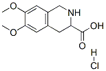 1,2,3,4-Tetrahydro-6,7-dimethoxy-3-isoquinolinecarboxylic acid hydrochloride Struktur