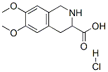 (S)-(-)-6,7-ジメトキシ-1,2,3,4-テトラヒドロイソキノリン-3-カルボン酸塩酸塩 化学構造式