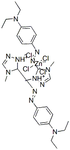 bis[5-[[4-(diethylamino)phenyl]azo]-1,4-dimethyl-1H-1,2,4-triazolium] tetrachlorozincate(2-) 结构式