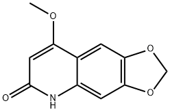 8-甲氧基-1,3-1,3-二氧杂环戊基[4,5-G]喹啉-6(5H)-酮 结构式