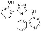 Phenol, 2-(4-phenyl-5-(4-pyridinylamino)-4H-1,2,4-triazol-3-yl)- Structure