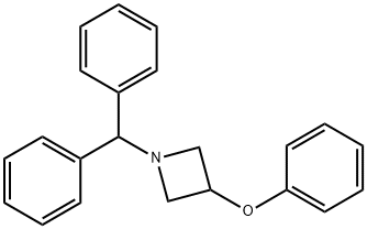 1-二苯甲基-3-苯氧基氮杂环丁烷 结构式