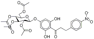 4'-O-(-D-2”,3”,4”,6”-TETRAACETYL-GLUCOPYRANOSYL)-4-NITROPHLORETIN Struktur