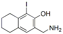 3-(アミノメチル)-5,6,7,8-テトラヒドロ-1-ヨード-2-ナフタレノール 化学構造式