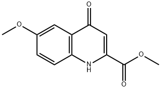 6-Methoxy-4-oxo-1,4-dihydro-quinoline-2-carboxylic acid methyl ester Struktur