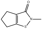 ２メチル５，６ジヒドロ４Ｈシクロペンタ［ｄ］イソチアゾル３オン 化学構造式