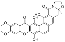 1,2,3a,4-テトラヒドロ-8,15,16-トリヒドロキシ-11,12-ジメトキシ-3a-メチル-[1]ベンゾピラノ[2',3':6,7]ナフト[2,1-g]オキサゾロ[3,2-b]イソキノリン-14,17-ジオン 化学構造式