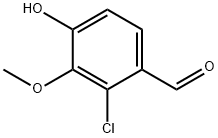 2-氯-3-甲氧基-4-羟基苯甲醛, 82668-20-0, 结构式