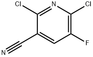 2,6-Dichloro-5-fluoro-3-pyridinecarbonitrile Struktur