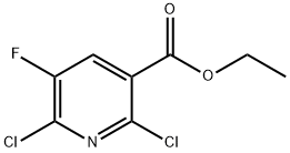 2,6-ジクロロ-5-フルオロニコチン酸エチル 化学構造式